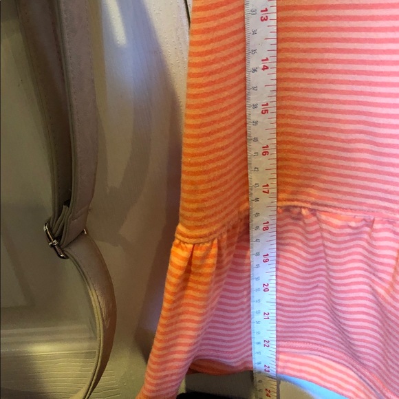 Lands’ End orange striped peplum tank EUC size sm - Picture 4 of 4